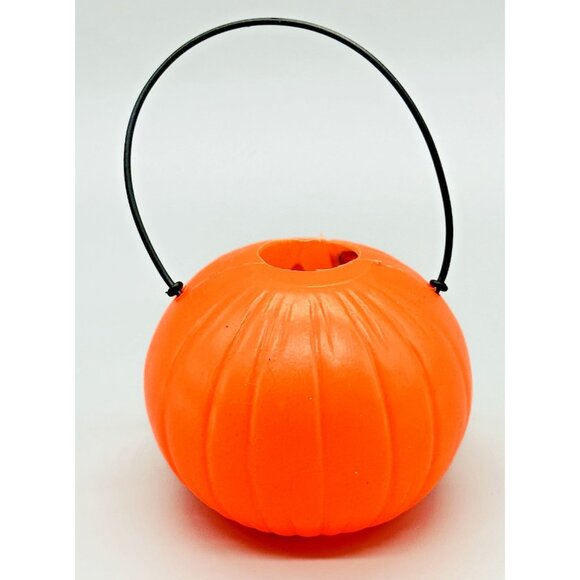 Halloween Blow Mold Pumpkin Jack O Lantern Trick Or Treat Bucket Pail Small 3" - Picture 3 of 6